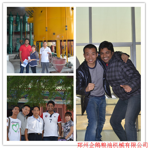印度客戶參觀鄭州企鵝油脂浸出設備(圖1) 浸出設備